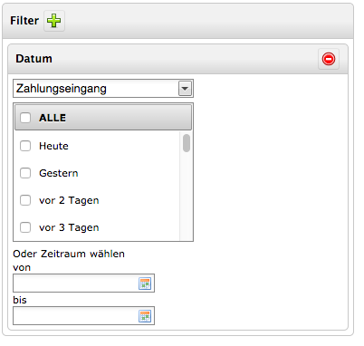 Datumsfilter im Client